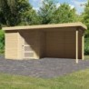 Karibu Abri de jardin bois 10 à 15 m² Bois massif Marron 4.6m²
