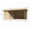 Karibu Abri de jardin bois 10 à 15 m² Bois massif Marron 4.6m²