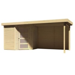 Karibu Abri de jardin bois 10 à 15 m² Bois massif Marron 4.6m²