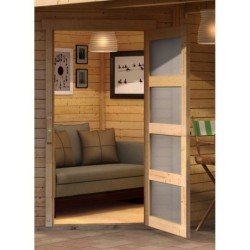 Karibu Abri de jardin bois 10 à 15 m² Bois massif Marron 4.6m²