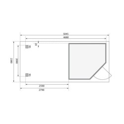 Karibu Abri de jardin bois 10 à 15 m² Bois massif Marron 4.6m²