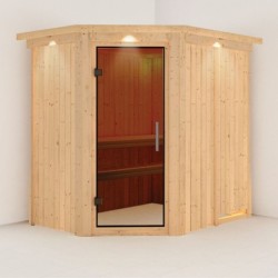 Karibu Sauna prêt à brancher Bois massif Bois naturel