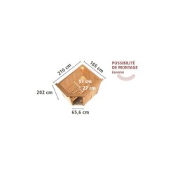 Karibu Sauna prêt à brancher Bois massif Bois naturel