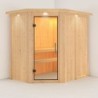 Karibu Sauna prêt à brancher Bois massif Bois naturel