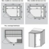 Karibu Sauna prêt à brancher Bois massif Bois naturel