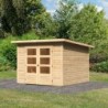 Karibu Abri de jardin bois 5 à 10 m² Bois massif Marron 6m²