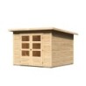 Karibu Abri de jardin bois 5 à 10 m² Bois massif Marron 6m²