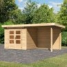 WoodFeeling Abri de jardin bois 10 à 15 m² Bois massif Marron 5m²