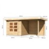 WoodFeeling Abri de jardin bois 10 à 15 m² Bois massif Marron 5m²