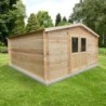 Gardy Shelter Abri de jardin bois 15 à 20 m² Bois massif Marron 16m²
