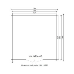 Gardy Shelter Abri de jardin bois 15 à 20 m² Bois massif Marron 16m²