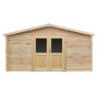 Gardy Shelter Abri de jardin bois 15 à 20 m² Bois massif Marron 16m²