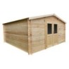 Gardy Shelter Abri de jardin bois 15 à 20 m² Bois massif Marron 16m²
