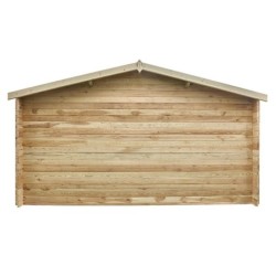 Gardy Shelter Abri de jardin bois 15 à 20 m² Bois massif Marron 16m²
