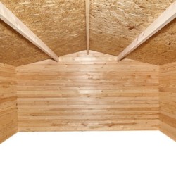 Gardy Shelter Abri de jardin bois 15 à 20 m² Bois massif Marron 16m²