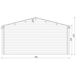 Gardy Shelter Abri de jardin bois 15 à 20 m² Bois massif Marron 16m²