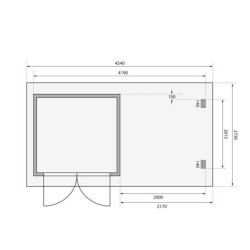 Karibu Abri de jardin bois 10 à 15 m² Bois massif Marron 5.62m²