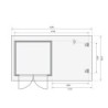 Karibu Abri de jardin bois 10 à 15 m² Bois massif Marron 5.62m²