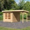 Karibu Abri de jardin bois 15 à 20 m² Bois massif Marron