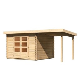 Karibu Abri de jardin bois 15 à 20 m² Bois massif Marron