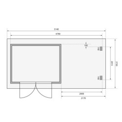 Karibu Abri de jardin bois 10 à 15 m² Bois massif Marron 7.04m²
