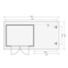 Karibu Abri de jardin bois 10 à 15 m² Bois massif Marron 7.04m²
