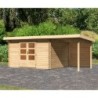 Karibu Abri de jardin bois 15 à 20 m² Bois massif Marron