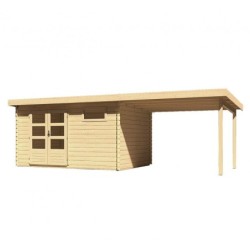 Karibu Abri de jardin bois plus de 20 m² Bois massif Marron