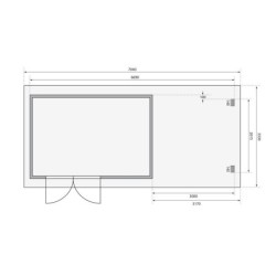 Karibu Abri de jardin bois plus de 20 m² Bois massif Marron