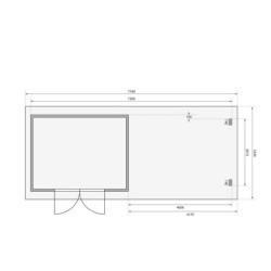 Karibu Abri de jardin bois plus de 20 m² Bois massif Marron