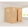 Karibu Sauna prêt à brancher Bois naturel