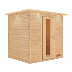 Karibu Sauna prêt à brancher Bois naturel