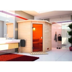 Karibu Sauna prêt à brancher Bois naturel