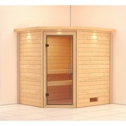 Karibu Sauna prêt à brancher Bois naturel