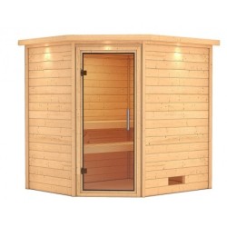 Karibu Sauna prêt à brancher Bois naturel