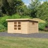Karibu Abri de jardin bois 10 à 15 m² Bois massif Marron 11.5m²