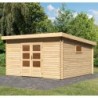 Karibu Abri de jardin bois 10 à 15 m² Bois massif Marron 15m²