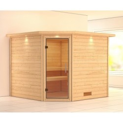 Karibu Sauna prêt à brancher Bois naturel