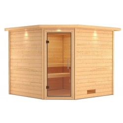 Karibu Sauna prêt à brancher Bois naturel