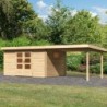 Karibu Abri de jardin bois plus de 20 m² Bois massif Marron