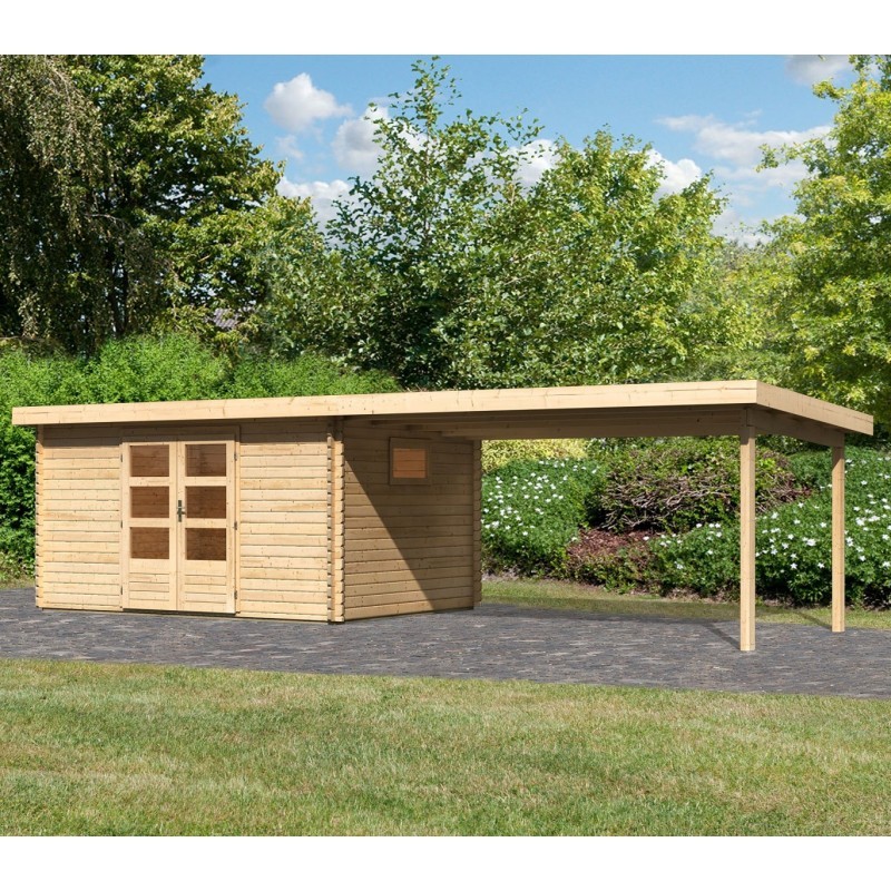 Karibu Abri de jardin bois plus de 20 m² Bois massif Marron Karibu Abri de jardin bois plus de 20 m² Bois massif Marron