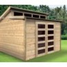 Solid Abri de jardin bois 5 à 10 m² Bois massif Marron 8.9m²