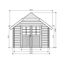 Solid Abri de jardin bois 10 à 15 m² Bois massif Marron 11.56m²