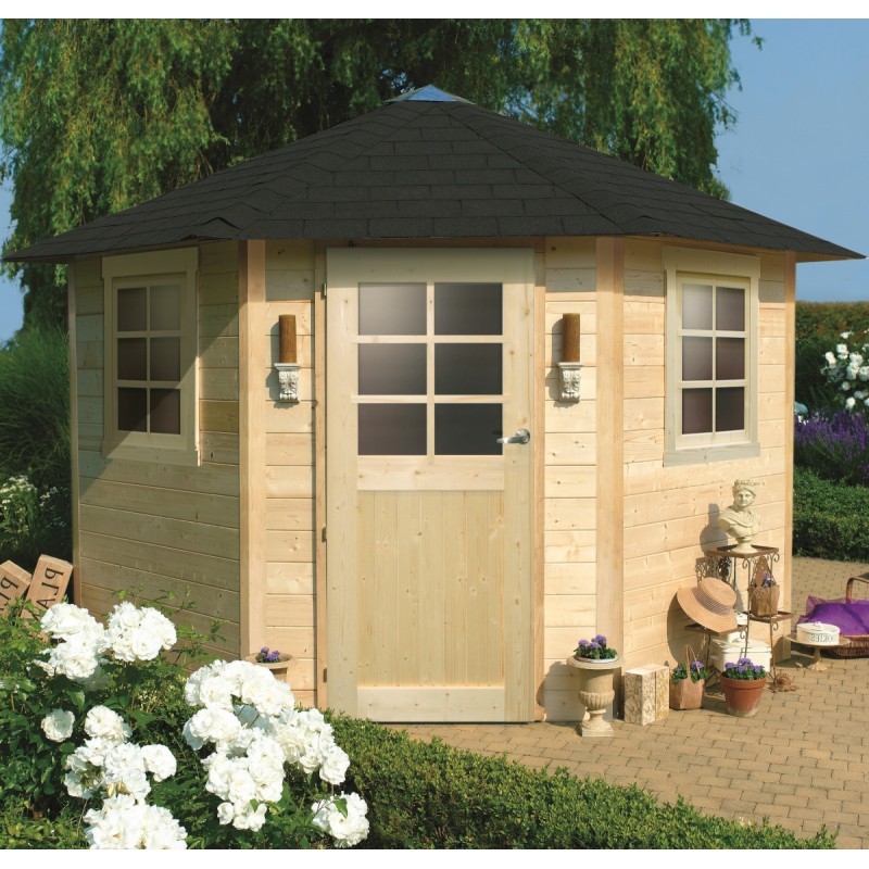 Solid Abri de jardin bois 5 à 10 m² Bois massif Marron 5.7m²
