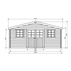 Solid Abri de jardin bois plus de 20 m² Bois massif Marron 25.80m²