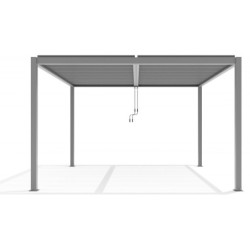 X-Metal Pergolas bioclimatiques Aluminium Gris 16m²