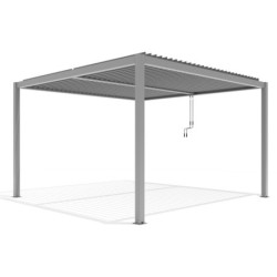 X-Metal Pergolas bioclimatiques Aluminium Gris 16m²