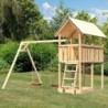 Karibu Stations de jeux Bois massif Bois naturel