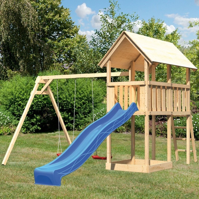 Karibu Stations de jeux Bois massif Bois naturel Karibu Stations de jeux Bois massif Bois naturel