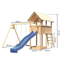 Karibu Stations de jeux Bois massif Bois naturel